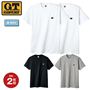 【G.T.ホーキンス®】ブランドロゴがアクセントの半袖クルーネック Tシャツ 同色2枚組。<br>綿100%のシンプルでしっかりとした生地が人気の秘密。
