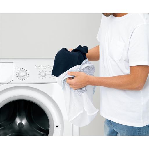ニットだけど洗える 普通のTシャツのように家庭で洗濯可能です