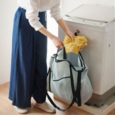 3WAYランドリーバッグ/斜め掛けで持ち運びできてそのまま洗える洗濯ネット
