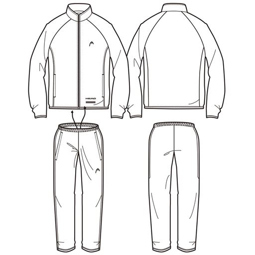 トレーニングスーツ ジャケット+パンツ バックスタイル