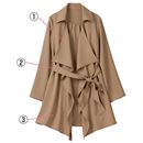 【SALE】 トッパーコート(共布リボン付き) レディース