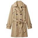 【SALE】 トレンチコート(ベルト付き) レディース