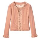 【SALE】 フリル使いカットソージャケット レディース