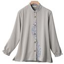 【SALE】 二越ちりめんシャツジャケット レディース