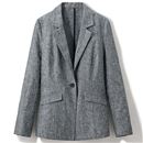 【SALE】 リネン混ジャケット レディース