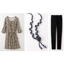 【SALE】 3点セット(ワンピース+レギンス+アクセサリー) レディース - セシール