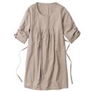 【SALE】 スモックワンピース(リボンベルト・ペチスカート付き) レディース - セシール