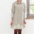 【SALE】 インナー付きシャツワンピース レディース