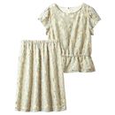 【SALE】 セットワンピース(レースブラウス+スカート) レディース - セシール