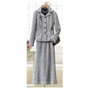 【SALE】 ラメ入りモノトーンファンシー素材スーツ レディース - セシール
