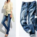 【SALE】 スウェットデニムスキニーパンツ レディース