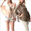 【SALE】 コットンレースポンチョ風チュニック ANITA ARENBERG レディース