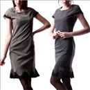 【SALE】 グレンチェック&レースワンピース(ETHIQUE) レディース