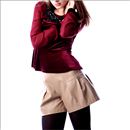 【SALE】 フェイクレザー切替タックキュロット(ETHIQUE) レディース