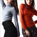 【SALE】 カシミアタッチワイドリブタートル(ETHIQUE) レディース