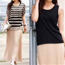 【SALE】 アンサンブル(ボーダーニット+タンクトップ) レディース - セシール