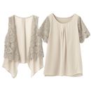 【SALE】 2点セット(ジレ+プルオーバー) レディース
