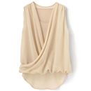 【SALE】 シフォン使いノースリーブプルオーバー レディース