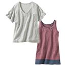 【SALE】 2点セット(Tシャツ+タンクトップ) レディース