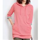 【SALE】 裏毛チュニックパーカ レディース