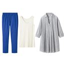 【SALE】 3点セット(チュニックシャツ+タンクトップ+パンツ) レディース