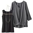 3点セット(ブラウス+タンクトップ+ネックレス) レディース