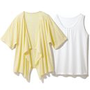 【SALE】 麻混アンサンブル(トッパー+タンクトップ) レディース