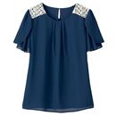 【SALE】 カットソー裏地付きブラウス レディース