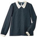 【SALE】 クレリックドットブラウス レディース - セシール