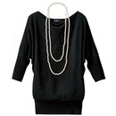 【SALE】 ネックレス付きドルマンスリーブニット レディース - セシール