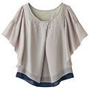 【SALE】 シフォンポンチョブラウス レディース - セシール