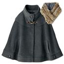 【SALE】 ティペット付きケープコート レディース - セシール