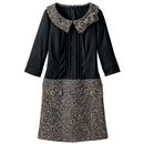 【SALE】 ツイードドッキングワンピース レディース - セシール