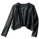 【SALE】 フェイクレザーボレロジャケット レディース - セシール