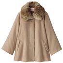 【SALE】 リアルファー付きリボンポケットコート レディース - セシール