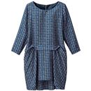 【SALE】 ツイード風プリントワンピース レディース - セシール