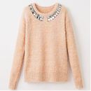 【SALE】 ビジュー使いフェザーヤーンニット レディース - セシール