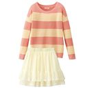 【SALE】 ボーダーニット&レーススカート レディース - セシール