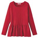 【SALE】 ぺプラムニット レディース - セシール