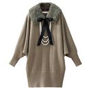 【SALE】 ティペット付きドルマンニット レディース - セシール