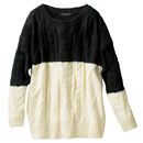 【SALE】 バイカラーケーブル編みニット レディース - セシール