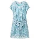 【SALE】 ウエストリボン花柄プリントワンピース レディース - セシール