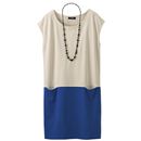 【SALE】 ネックレス付きバイカラーワンピース レディース - セシール