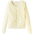 【SALE】 シフォンモチーフ使いカーディガン レディース - セシール