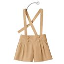 【SALE】 キュロット(共布サスペンダー付き) レディース - セシール