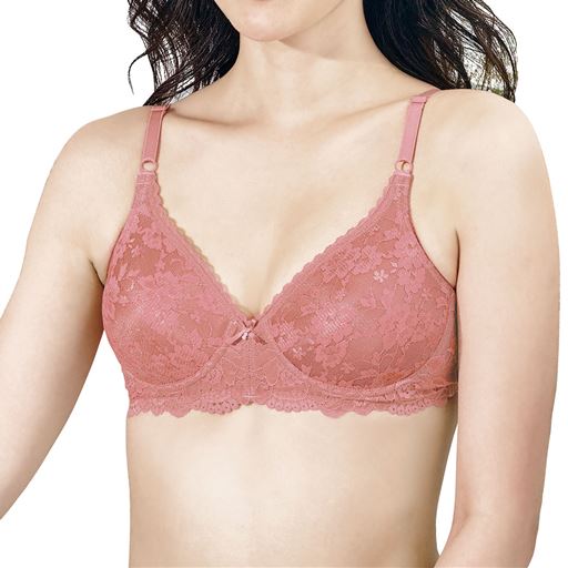 【レディース】 厚手ウレタンカップブラ(プチバストさんのブラ)(ワイヤーなし・モールドフルカップ)