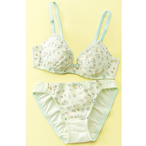 【レディース】 ブラジャー&ショーツペア(ソフトワイヤー入り・3/4カップ)
