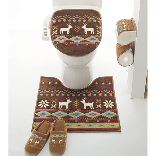 【SALE】 ノルディック柄トイレ用品(単品販売)ふたカバー・トイレマット - セシール
