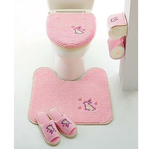 【SALE】 モチーフ柄トイレ小物(ペーパーホルダーカバー・スリッパ) - セシール