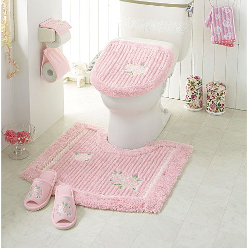 エレガント柄トイレ用品(単品販売)ふたカバー・トイレマット - セシール